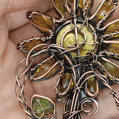 Sunflower necklace