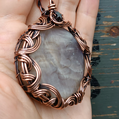 Sun and moon necklace