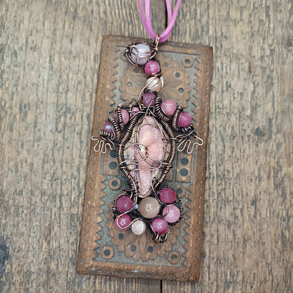 Pink smiling cat necklace🩷😻