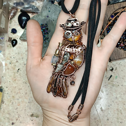 Steampunk Owl necklace