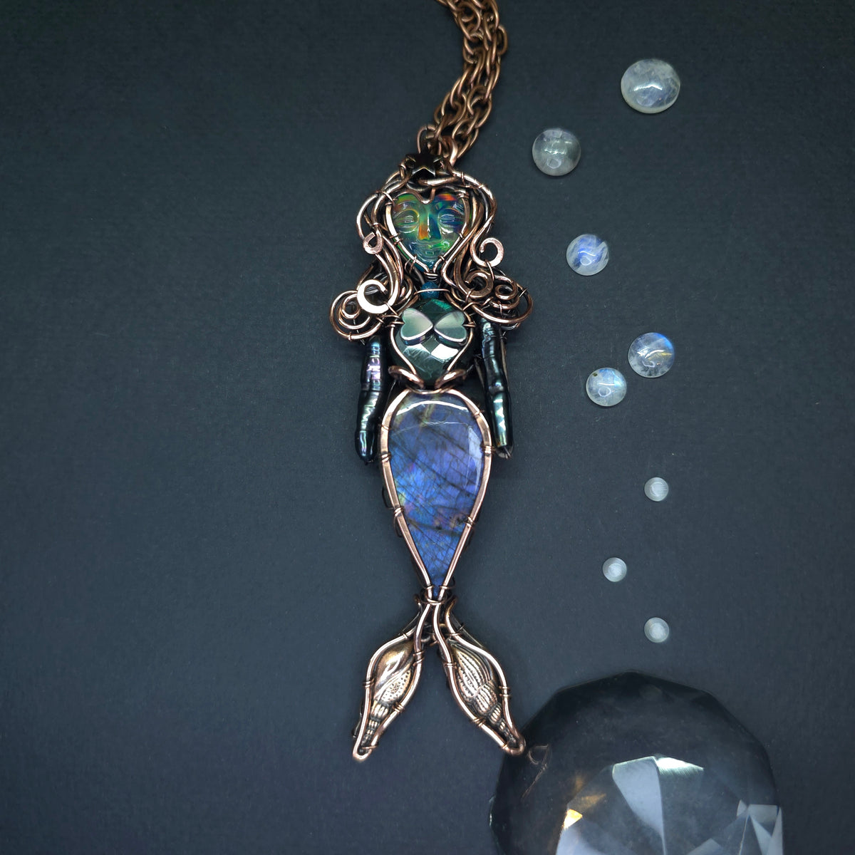 Aurora mermaid necklace
