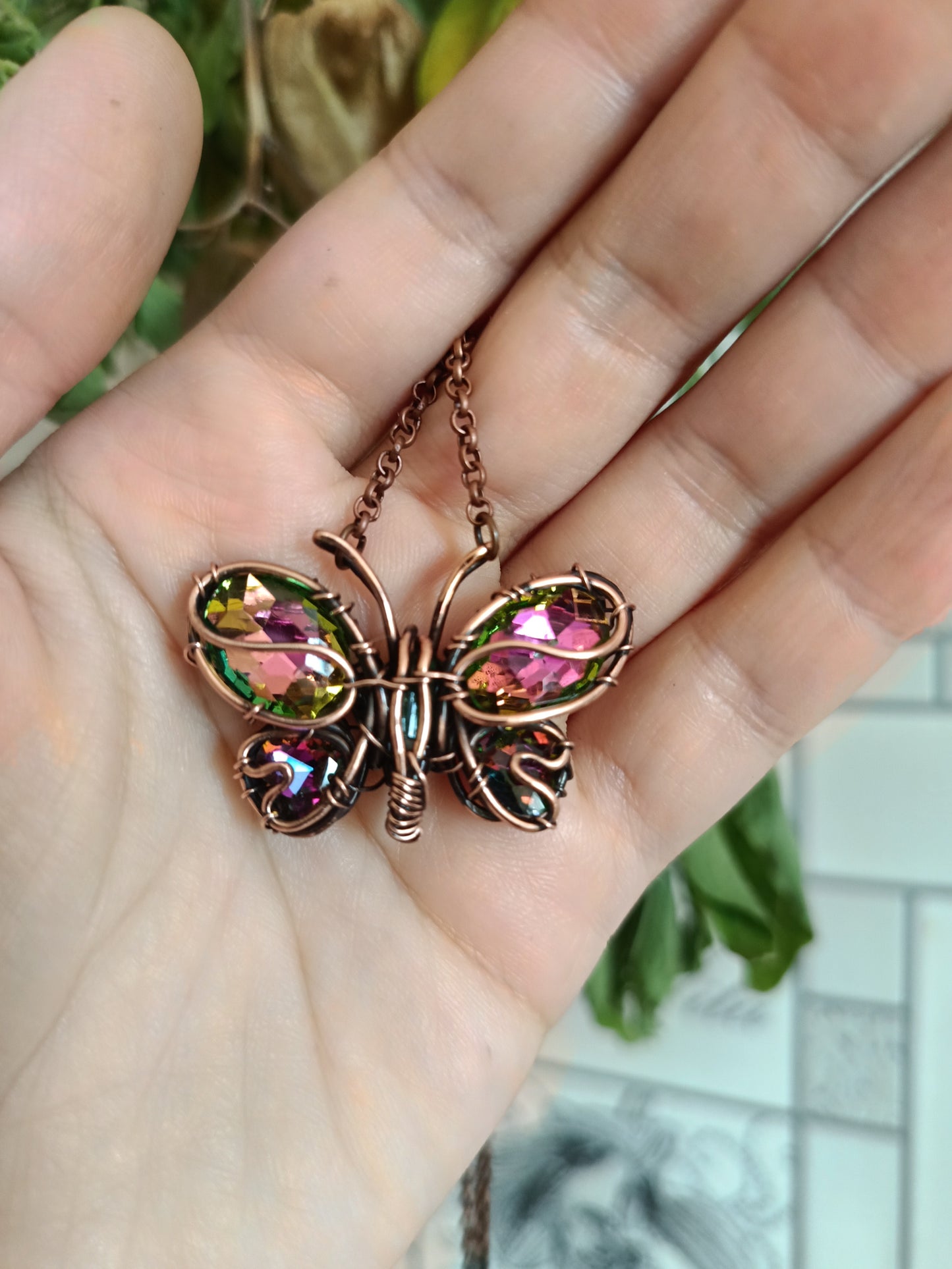 Rainbow shine butterfly charm