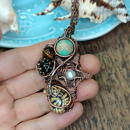 Beach treasure necklace