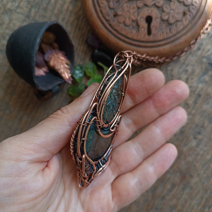 Night lotus bud necklace