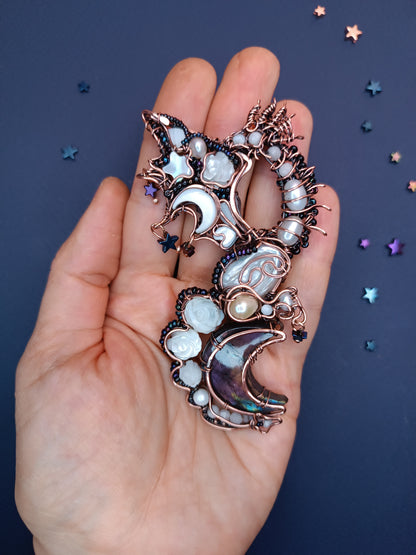 Starry dragon necklace.