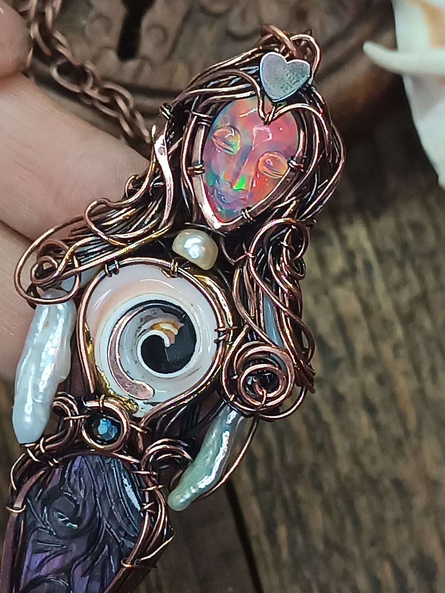 Aurora mermaid necklace🧜💜