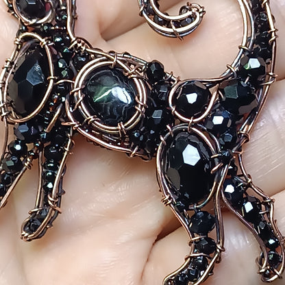 For Dee. Black cat pendant