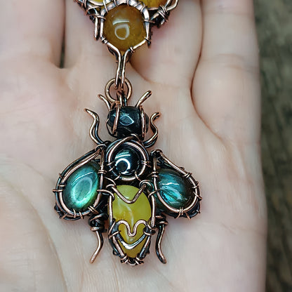 For Amanda. Bee necklace