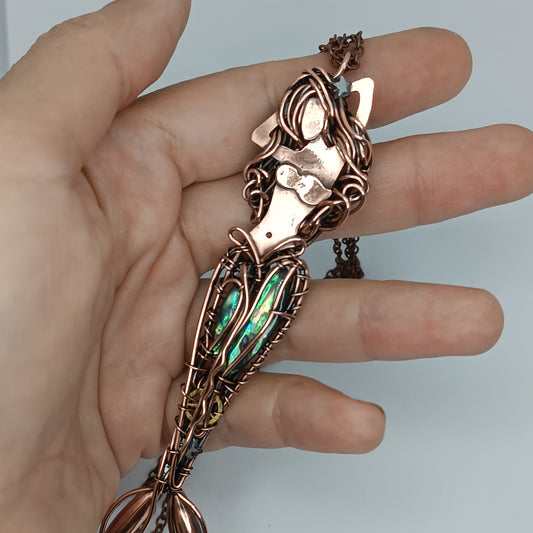 Abalone mermaid necklace