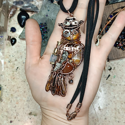 Steampunk Owl necklace