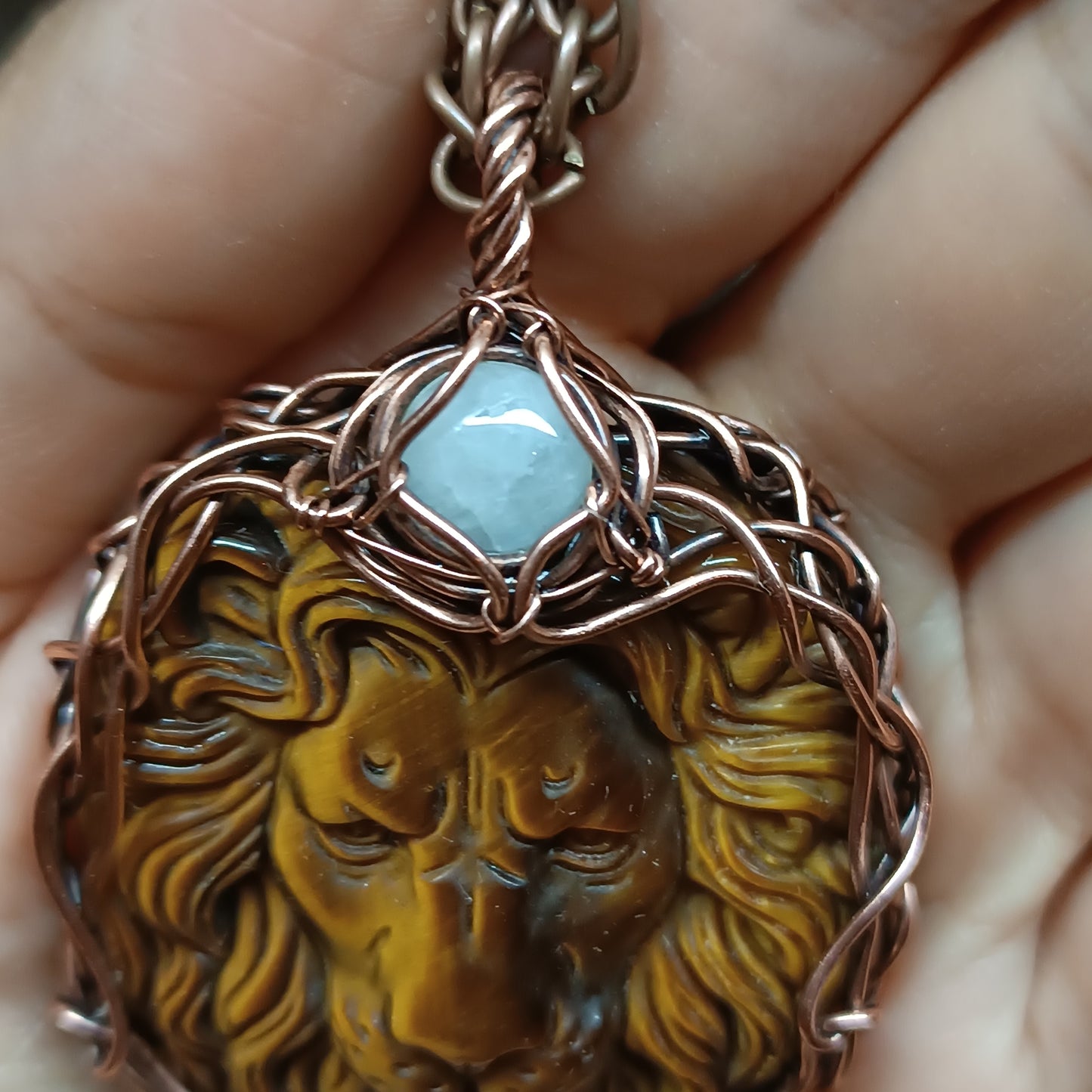 For Megan. Lion head necklace.