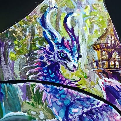 Purple crystal dragon. Treasure keeper.