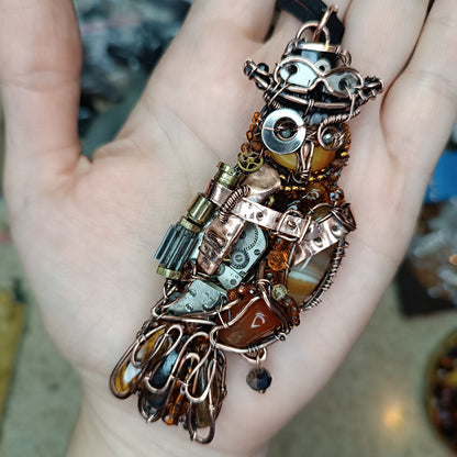Steampunk Owl necklace