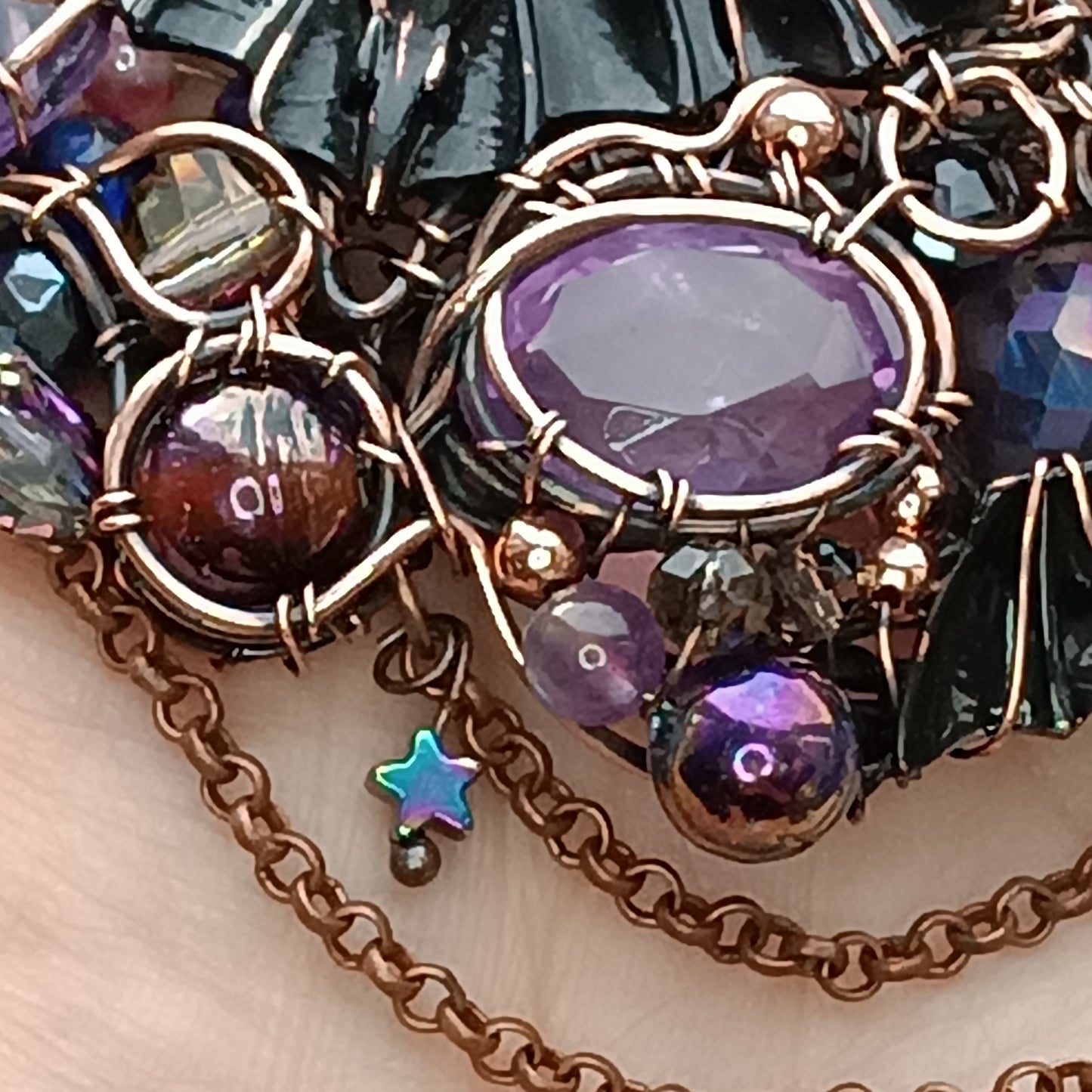 Amethyst moon tango necklace