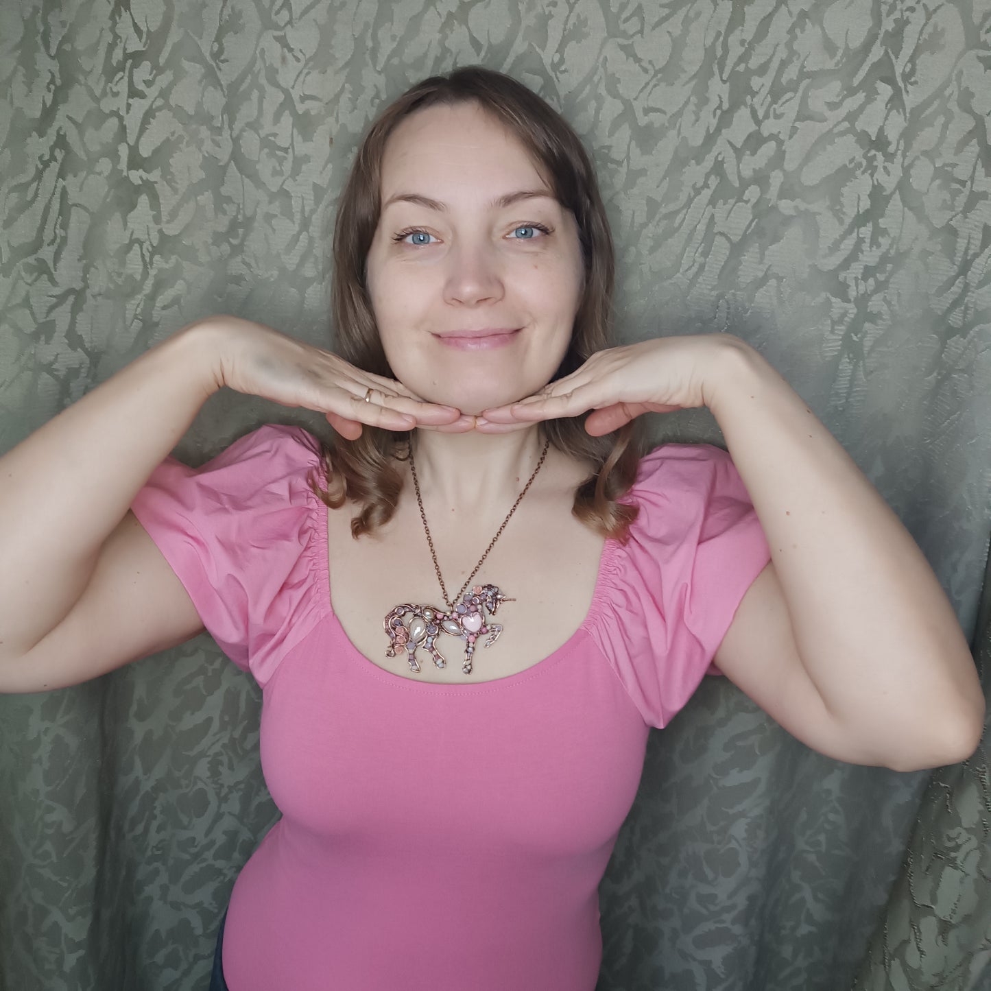 Pink unicorn pendant. Absolutely one of a kind!