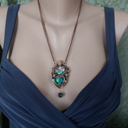 Aurora fairy. Vial necklace