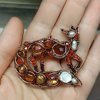 Reserved for Nikki. Fox pendant.