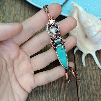 Turquoise mermaid pendant 🩵🧜