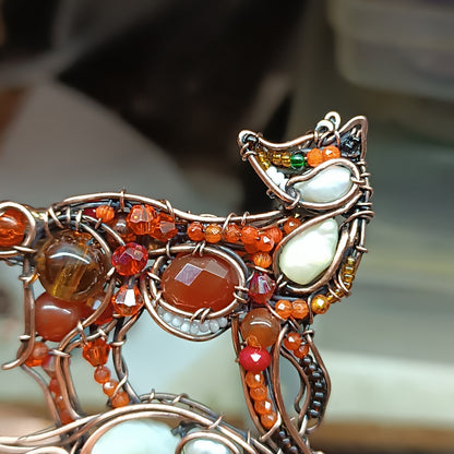 For Amanda. Fox brooch.