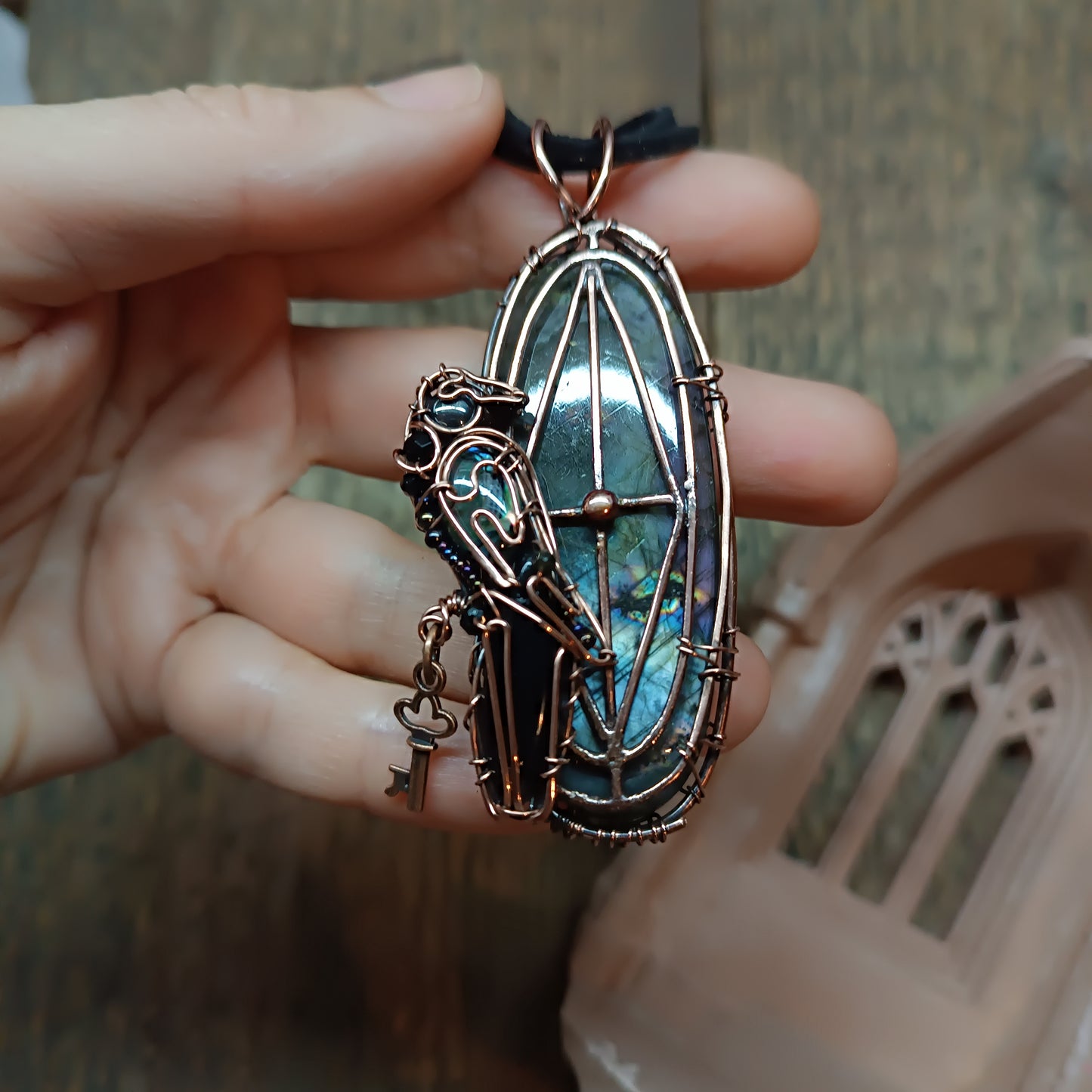 Mysterious window Secret keeper necklace