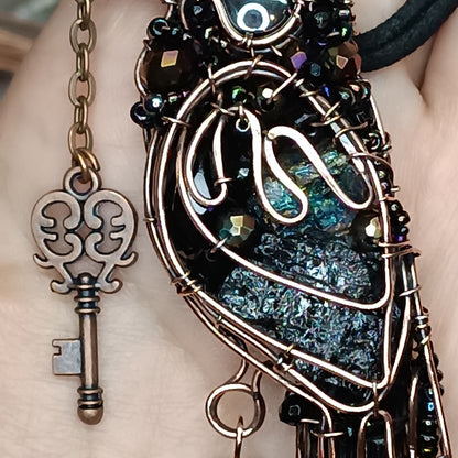 Secret keeper. Raven necklace