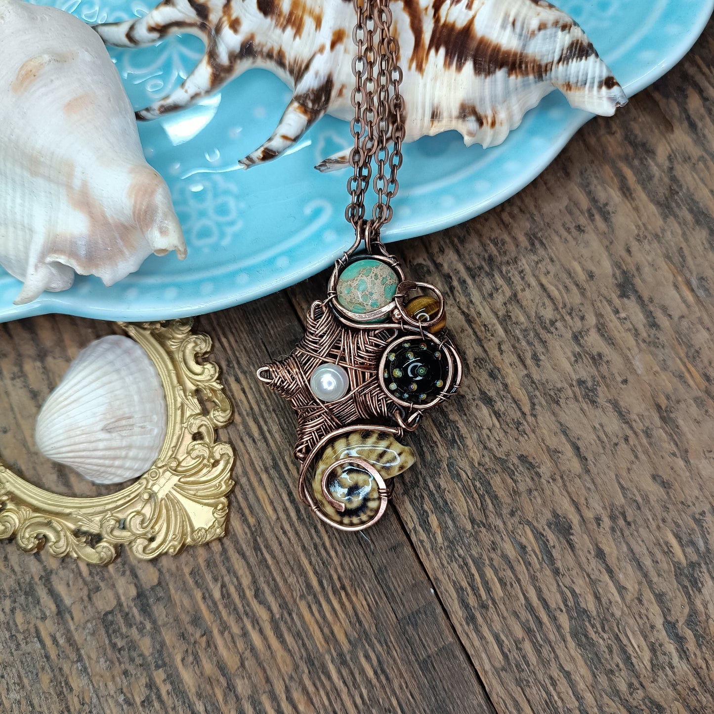 Beach treasure necklace