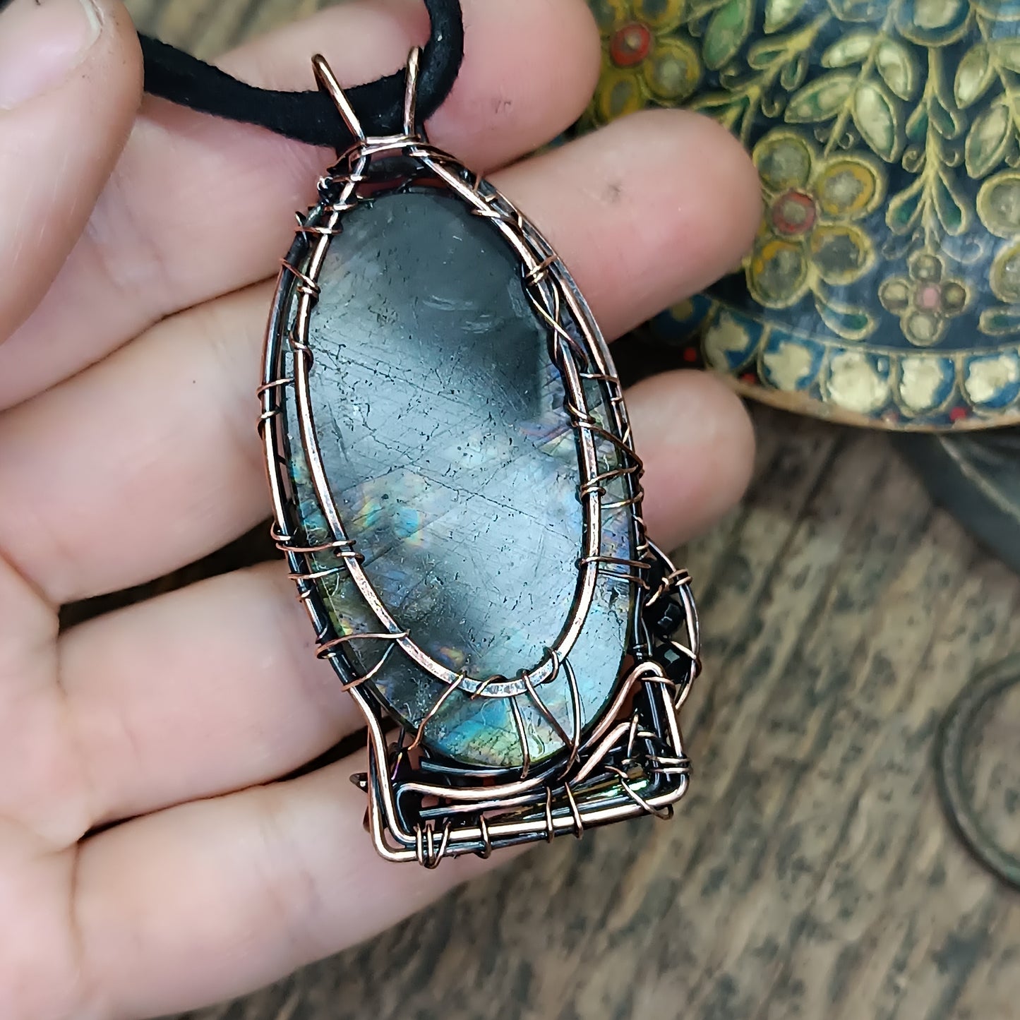 Cat in the window. Necklace