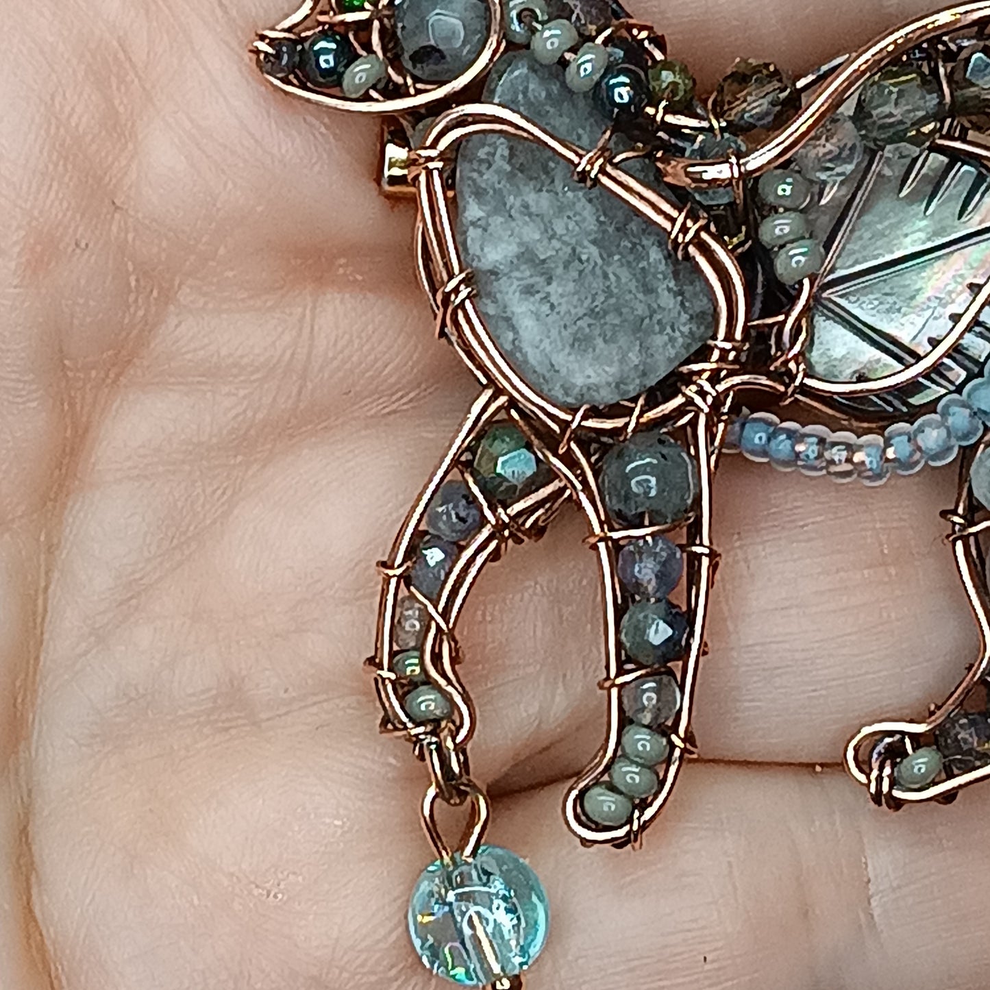 Grey kitty brooch/pendant. (2 in 1)