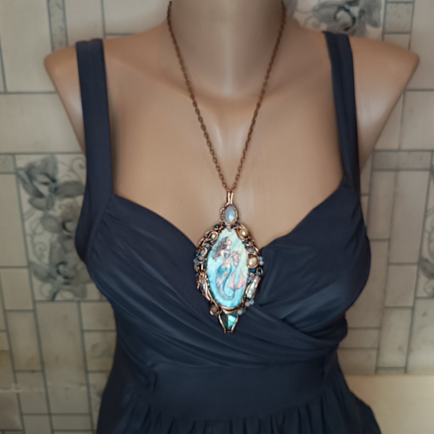 Mermaid and Seahorse necklace.