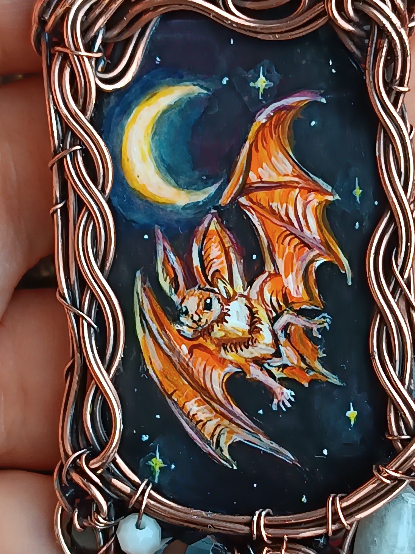 Halloween potion. Wearable art necklace.🦇🐈‍⬛🍲