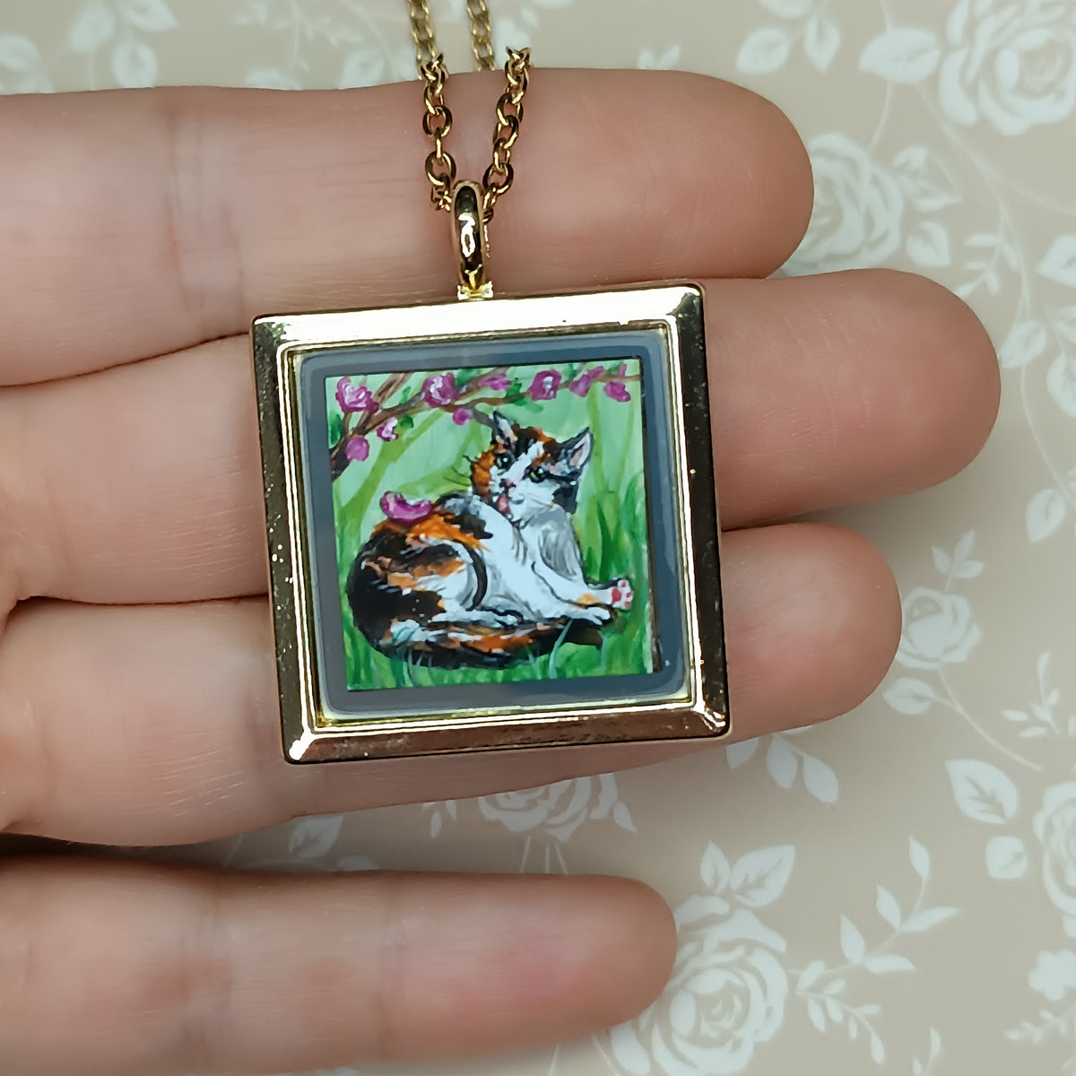 For Zoey. Custom painted pendant