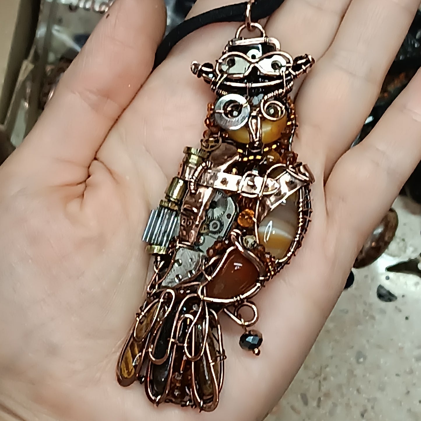 Steampunk Owl necklace