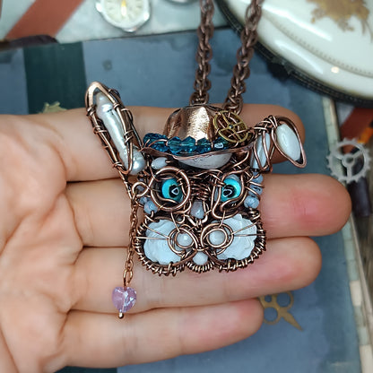 White rabbit necklace🐇🕐