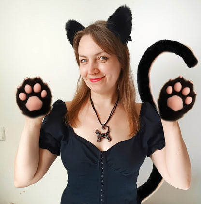 Meow-meow, the black cat pendant