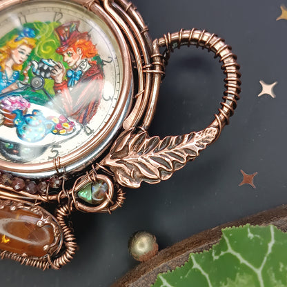 For Diane. Tea party necklace.
