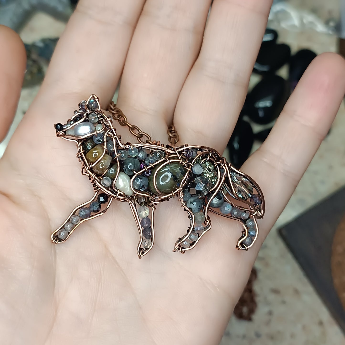 Wolf pendant.