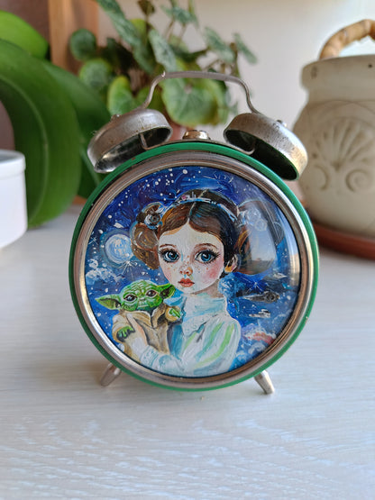 My inner child. Princess of the Galaxy. Painting in the clock.