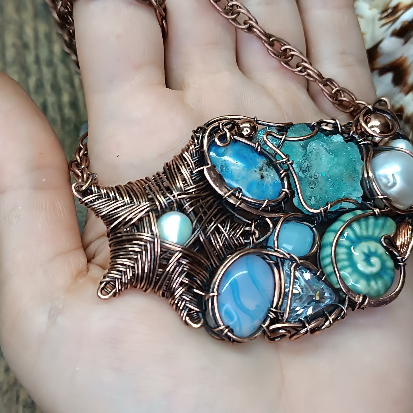 Blue reef necklace