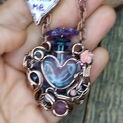 Magic "Drink me" bottle necklace💜