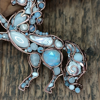White unicorn pin
