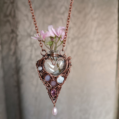 Whispering Dawn. Vial necklace