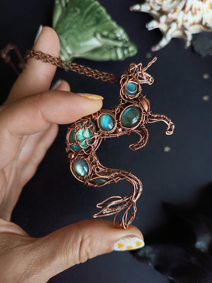 Water horse. Kelpie pendant.