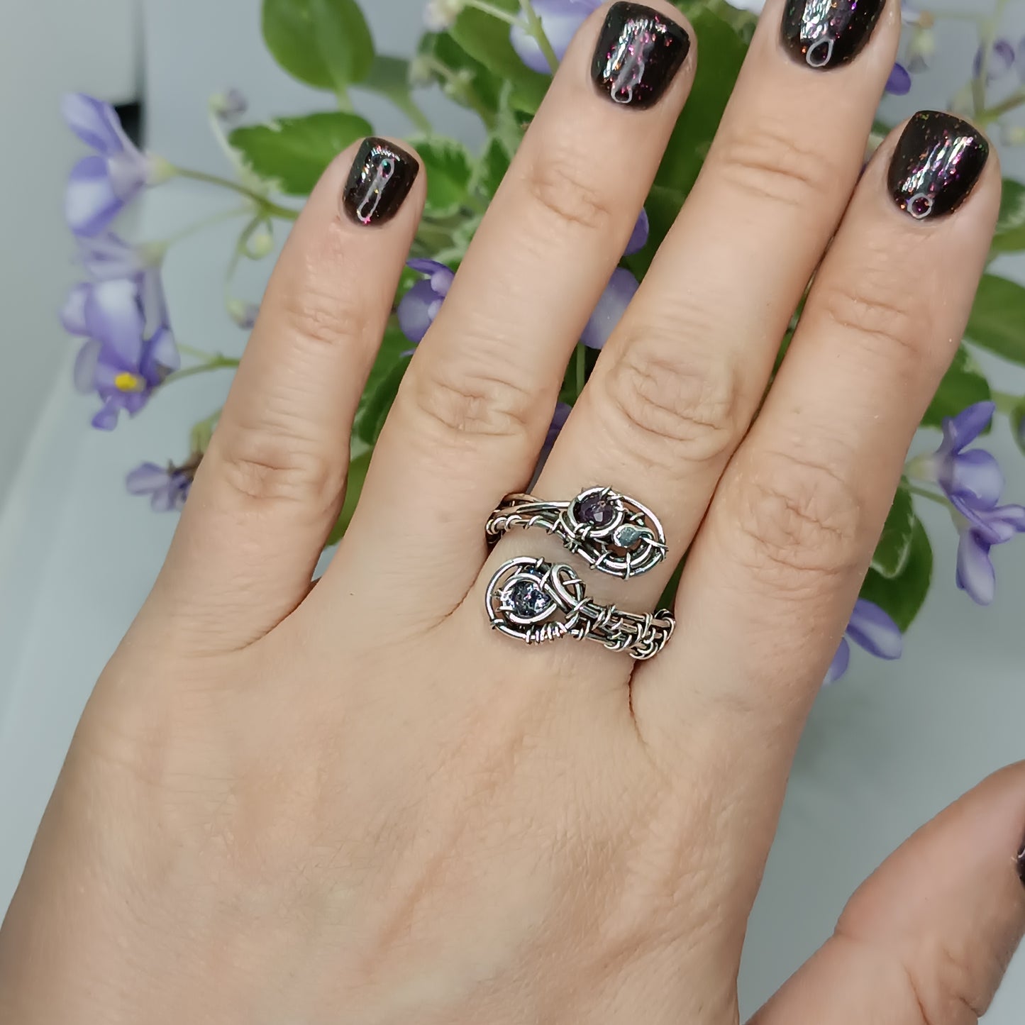 For Rich. Silver adjustable ring.