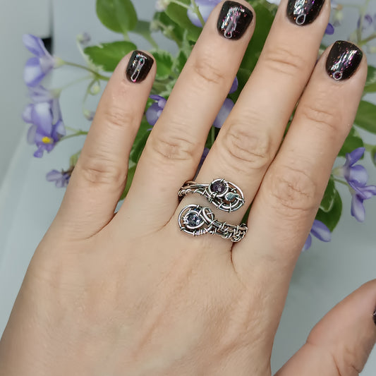 For Rich. Silver adjustable ring.