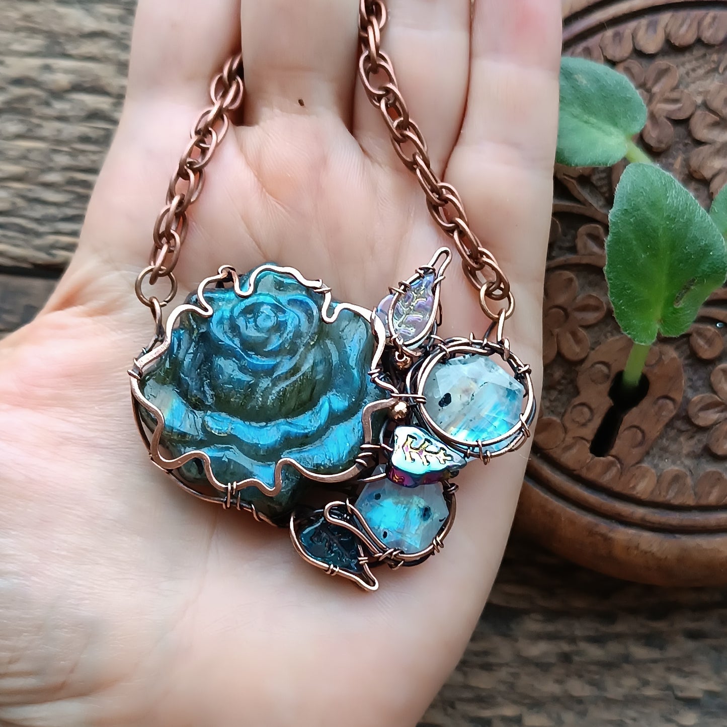 Blue rose in the moonlight.
