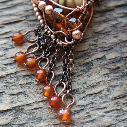 Beaded autumn necklace