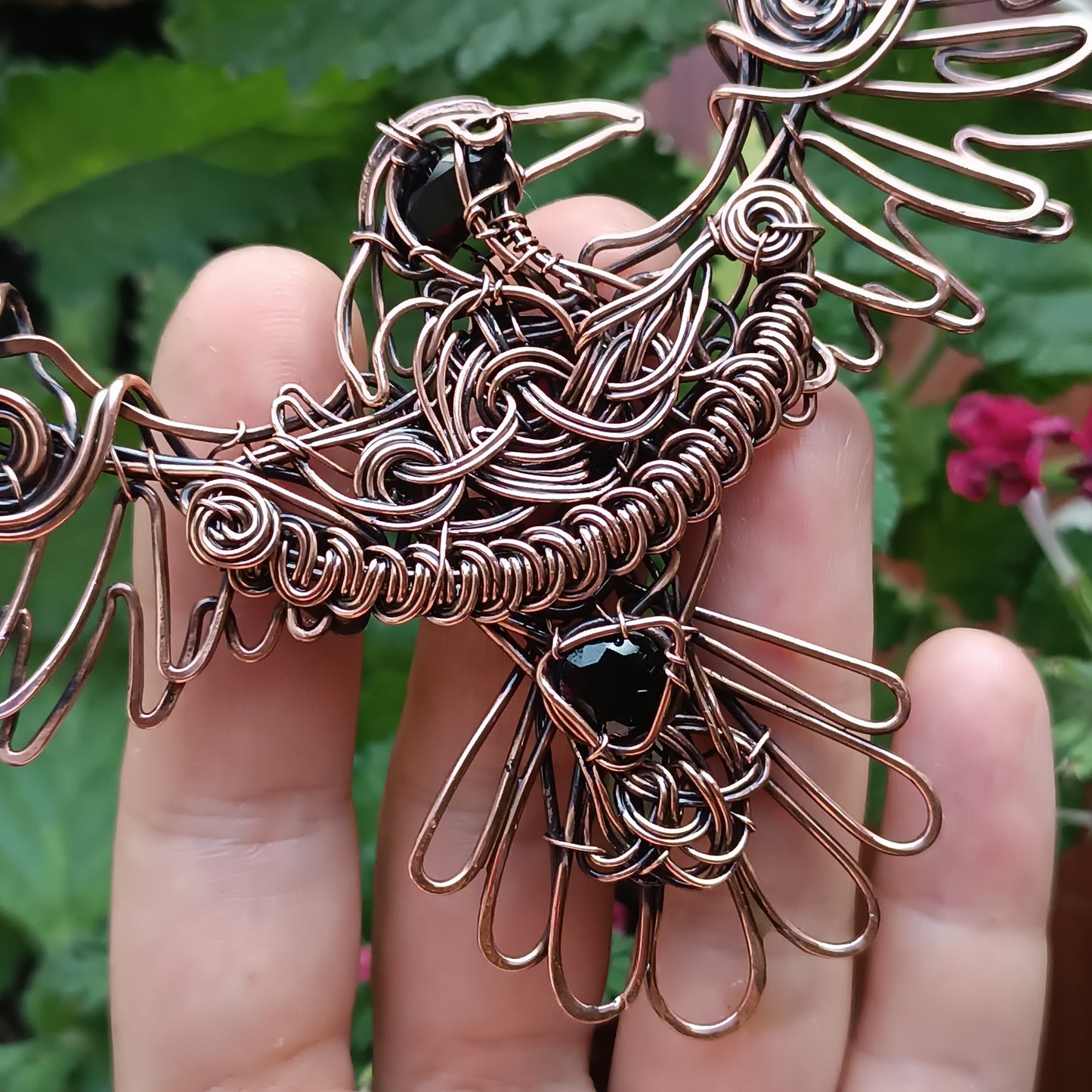 For Cynthia. Raven necklace