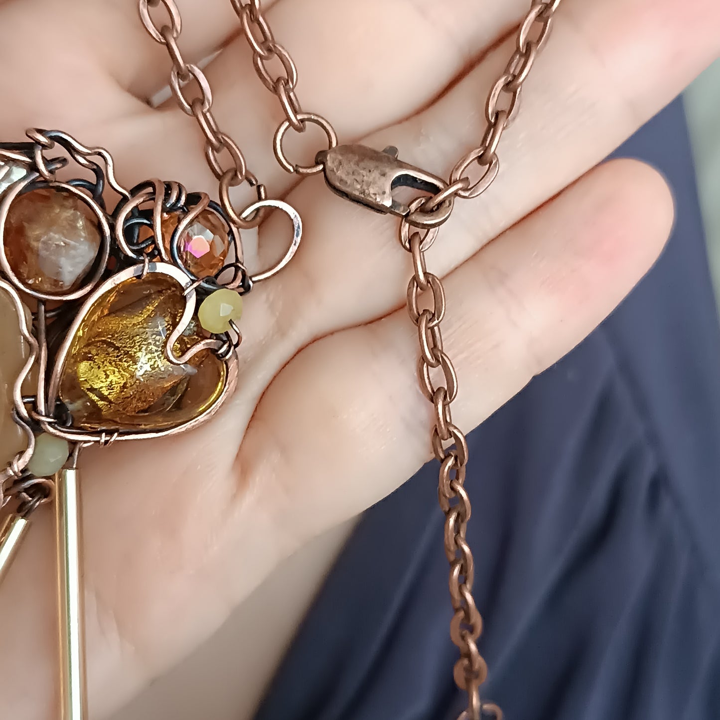 Sunbeams rose garden necklace