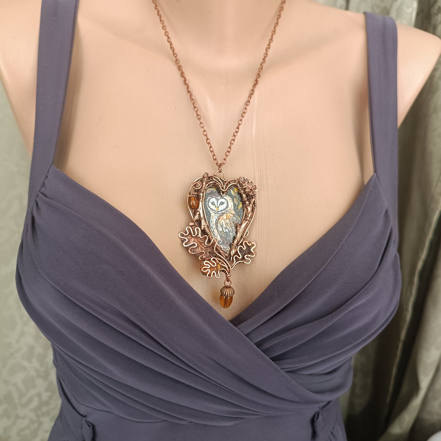 Owl in the hollow necklace