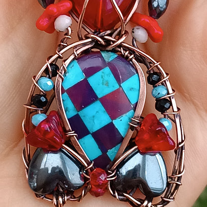 Queen of hearts necklace❤️👑